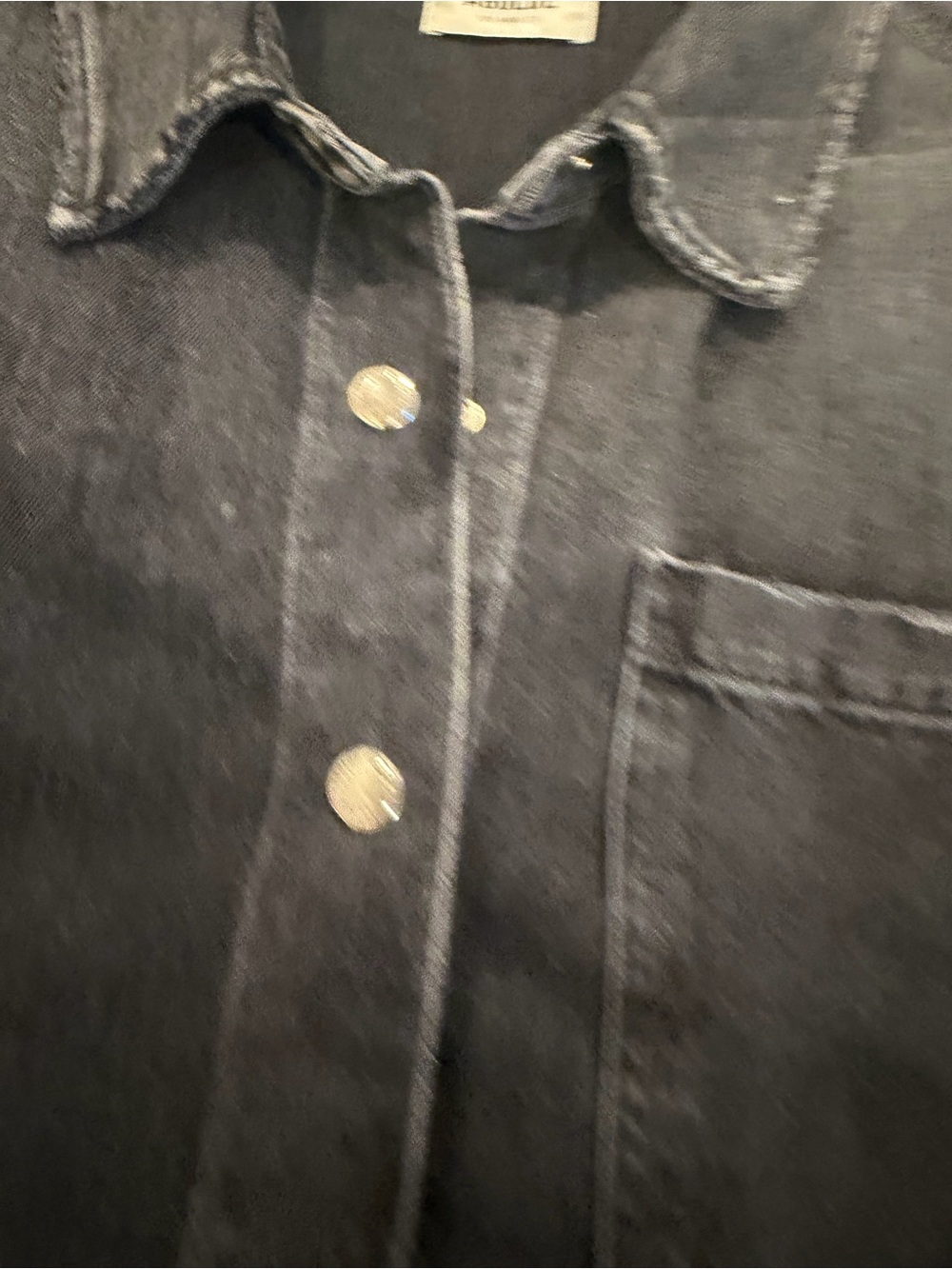Agolde Washed Black Denim Jacket - Picture 3 of 6